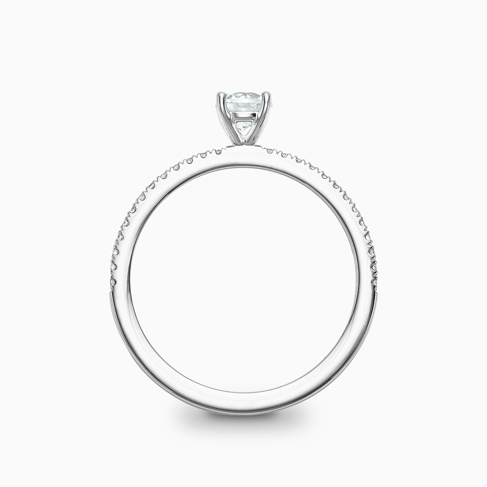 18k White Gold - 3 Sided Pave Diamond Engagement Ring Setting - Simone &  Son | Huntington Beach, CA | 714-964-4012